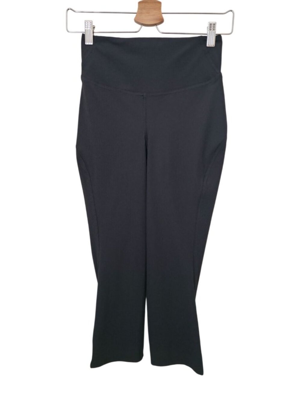 Lululemon Base Pace High-Rise Black Ribbed Nulux 7/8 Athletic Tights Leggings 4